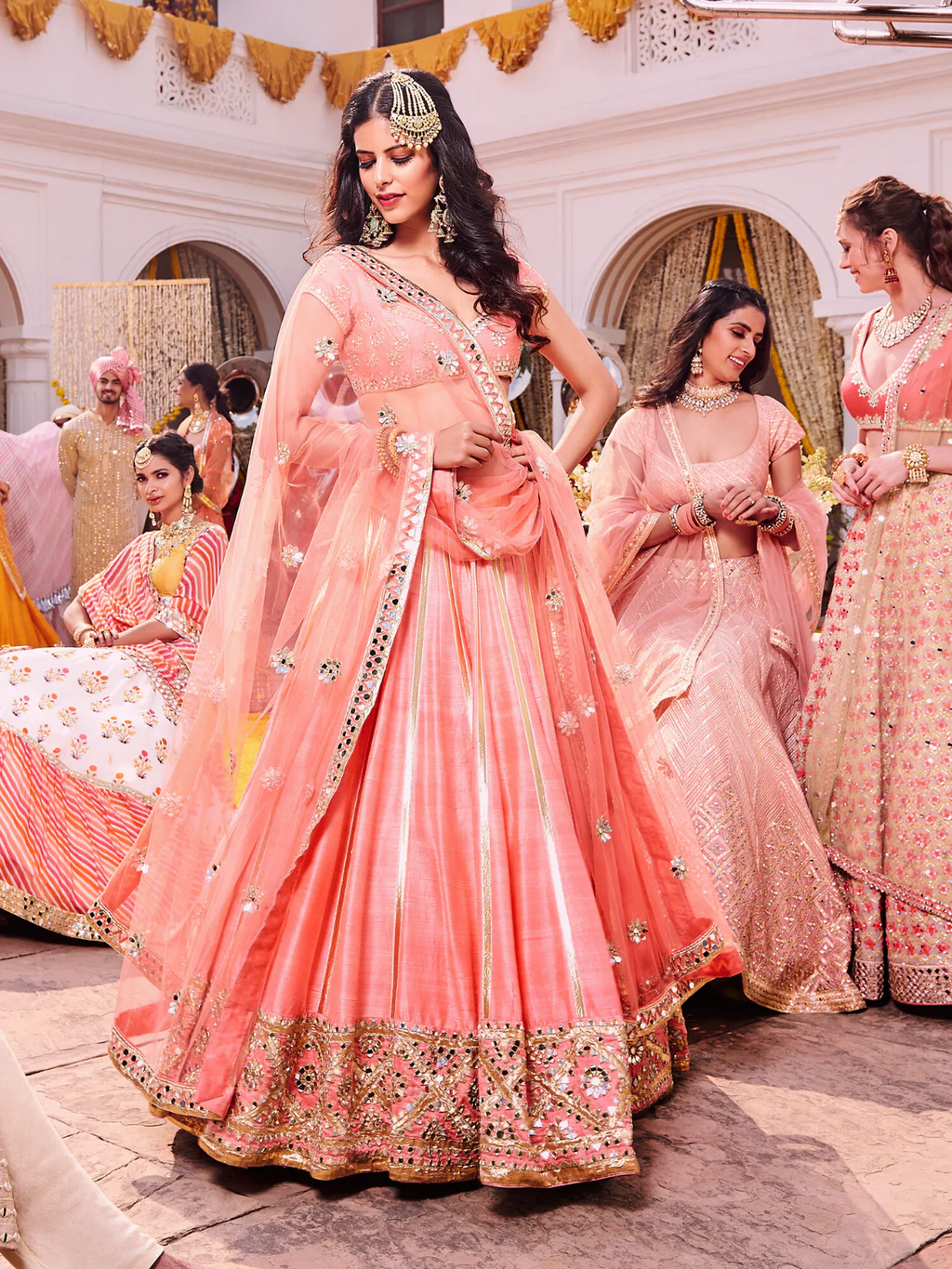 pink ghagra